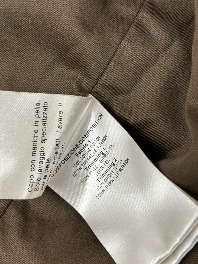AW2010 Gucci Brown Hybrid Leather Sleeve Bomber Jacket - Image 16