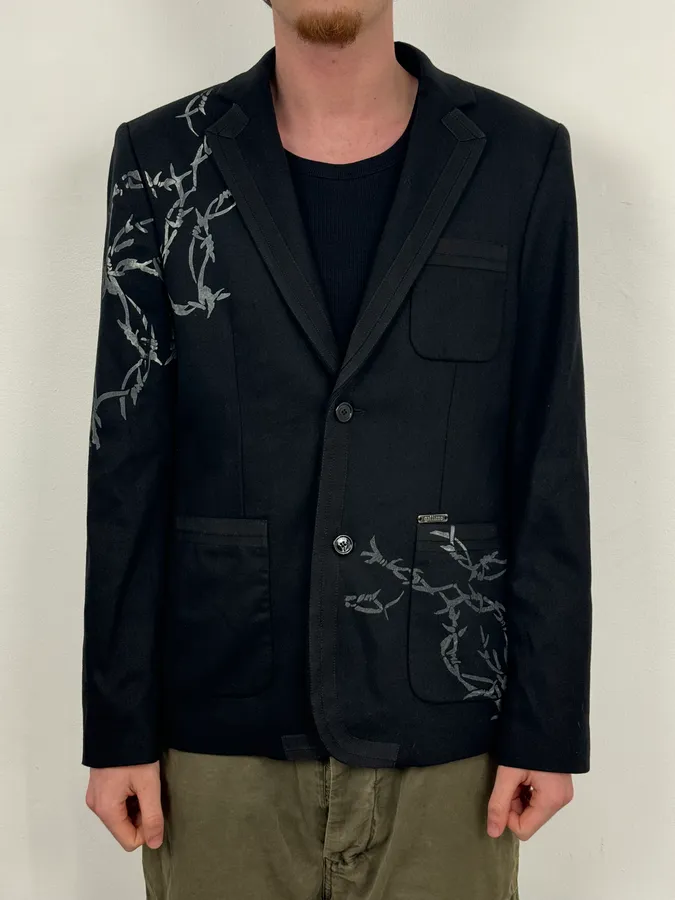 AW2010 John Galliano Black Barbed Wire Blazer Jacket - Image 2