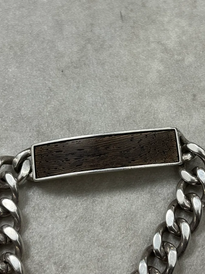 AW2010 Maison Margiela Grey Cuban Link Armband Bracelet - Image 5