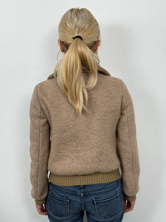 AW2010 Prada Beige Wool Cardigan Jacket - Image 3