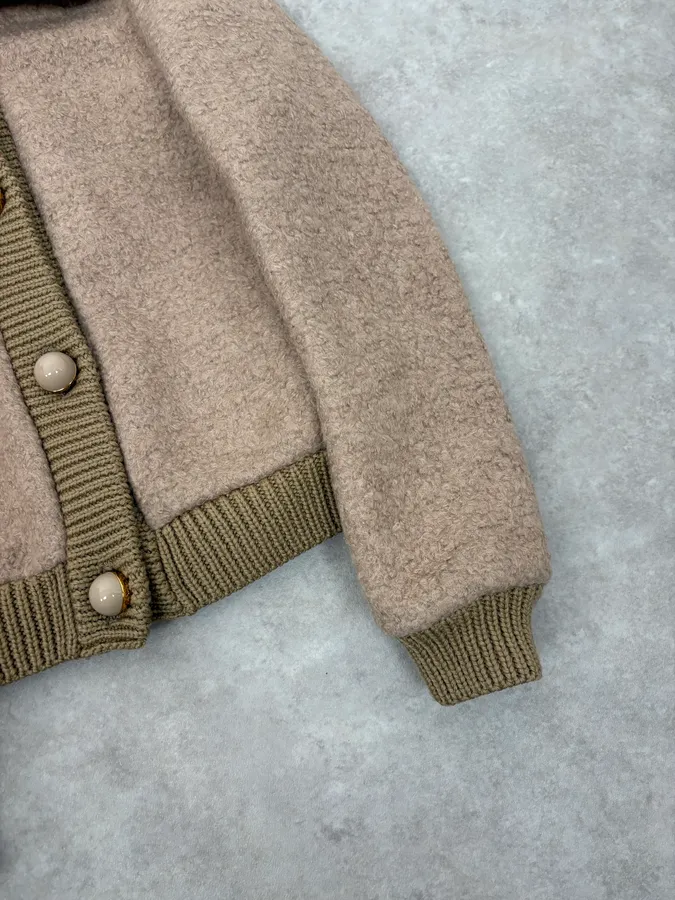 AW2010 Prada Beige Wool Cardigan Jacket - Image 8