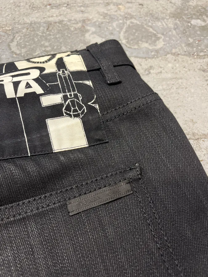 AW2010 Prada Black Comics Slim Denim Jeans - Image 10
