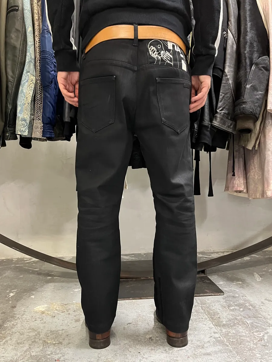 AW2010 Prada Black Comics Slim Denim Jeans - Image 5
