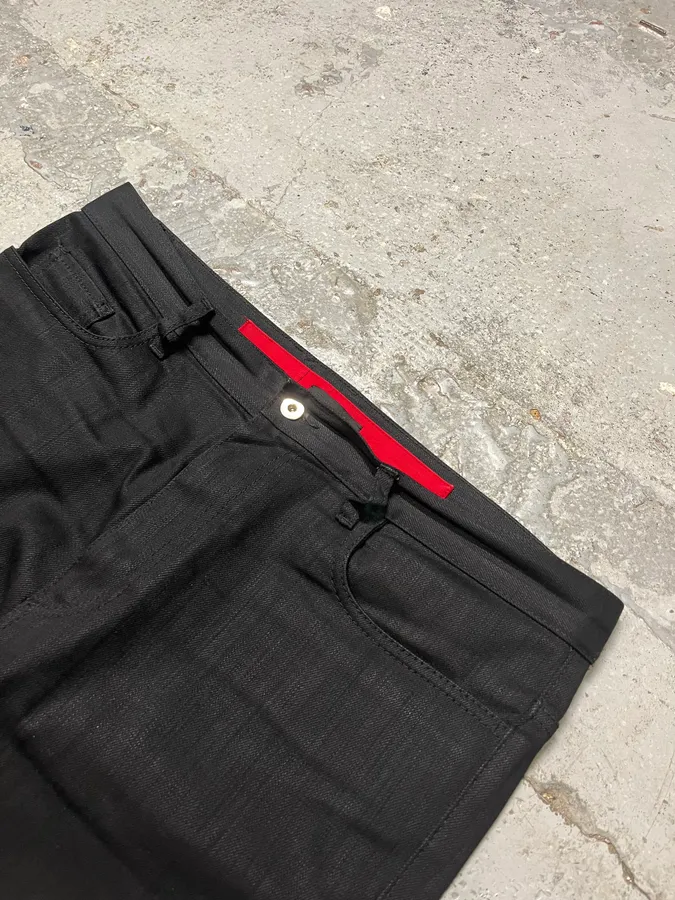 AW2010 Prada Black Comics Slim Denim Jeans - Image 7