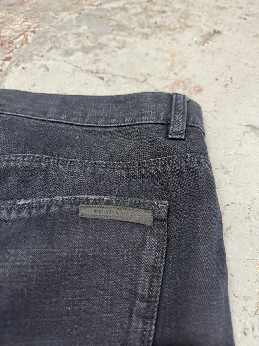 AW2010 Prada Black Straight Denim Jeans - Image 6