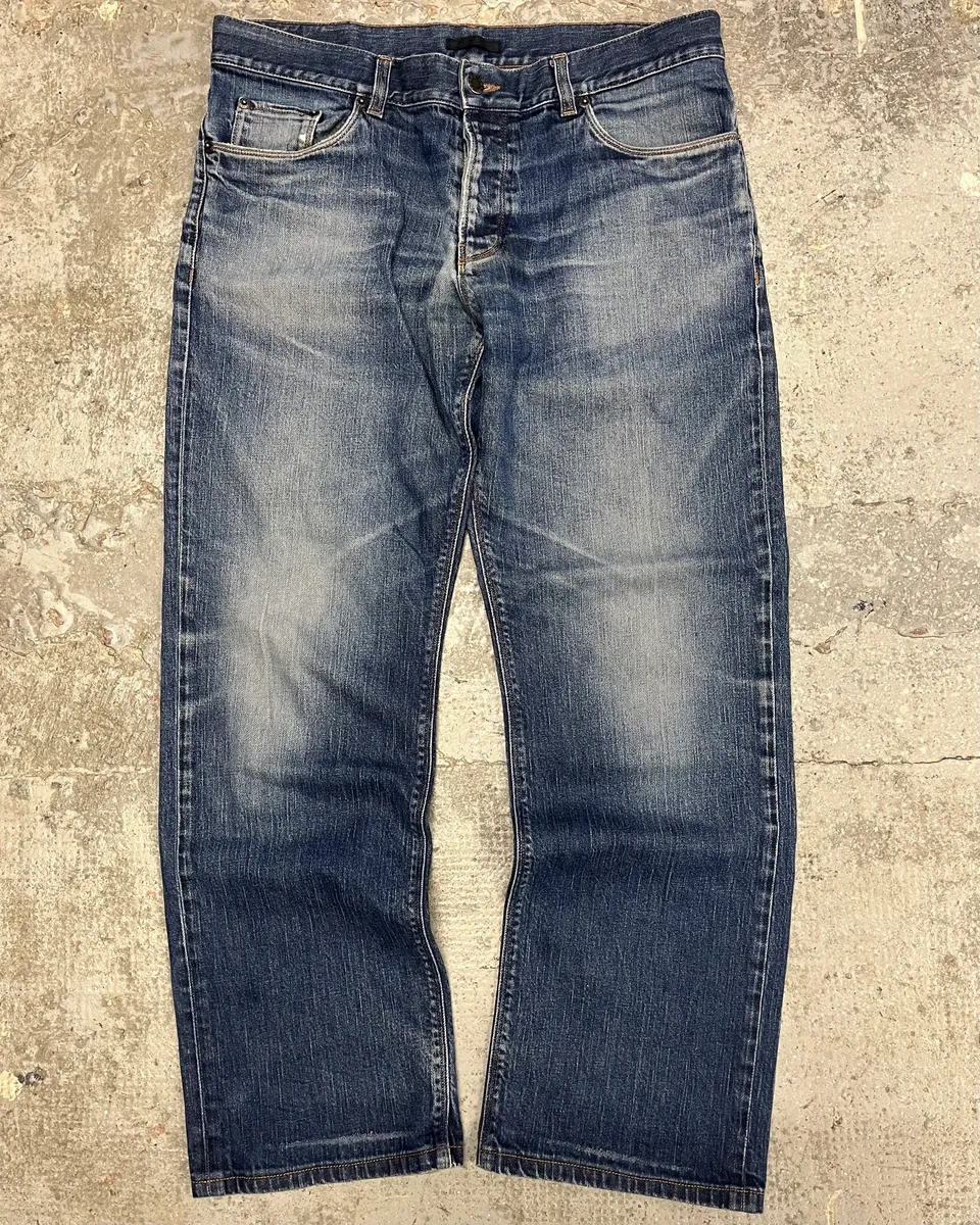 AW2010 Prada Blue Faded Denim Jeans - Image 4