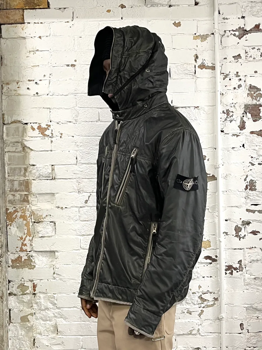 AW2010 Stone Island Obscure Shadow Liquid Reflective Bomber Jacket - Image 3