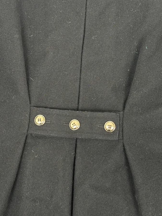 AW2010 Yves Saint Laurent Black Asymmetrical Officer Coat - Image 10
