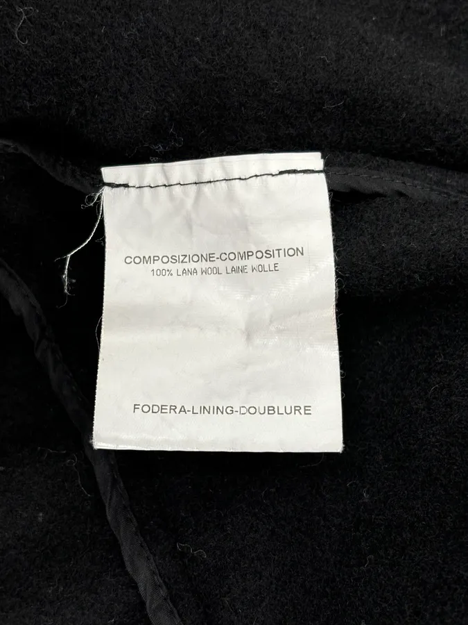 AW2010 Yves Saint Laurent Black Asymmetrical Officer Coat - Image 12