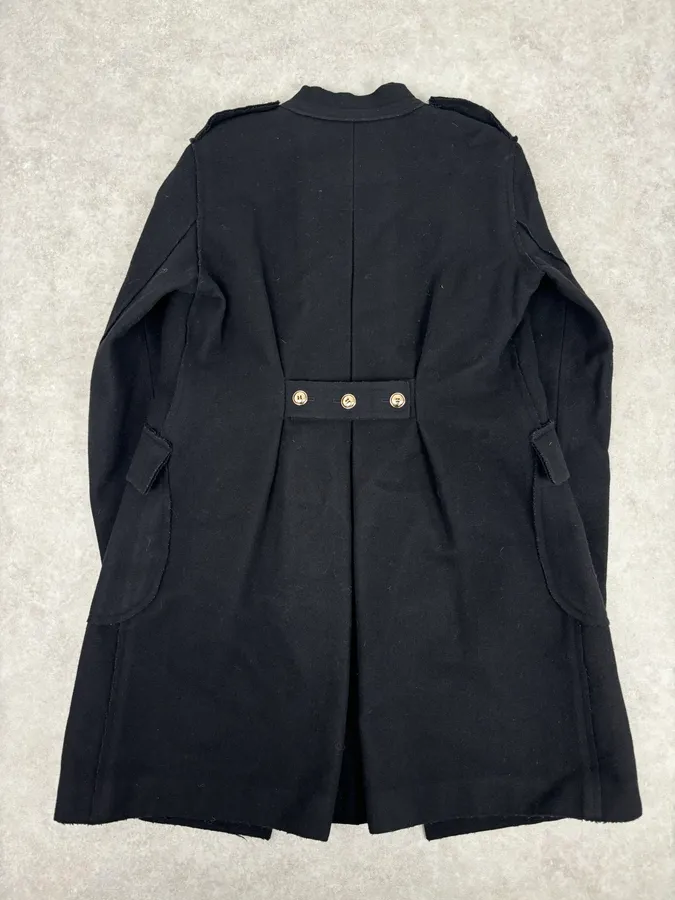 AW2010 Yves Saint Laurent Black Asymmetrical Officer Coat - Image 6