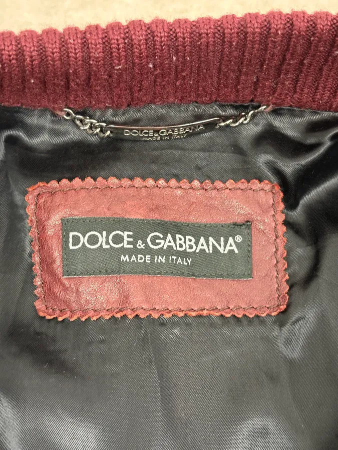 AW2011 Dolce & Gabbana Bordeaux Red Leather Jacket - Image 12