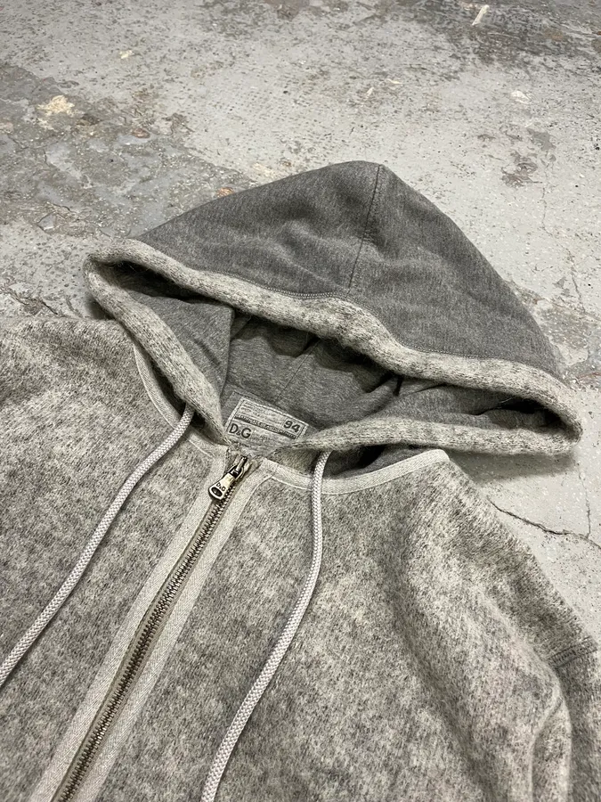 AW2011 Dolce & Gabbana Grey Wool Zip-up Hoodie - Image 5