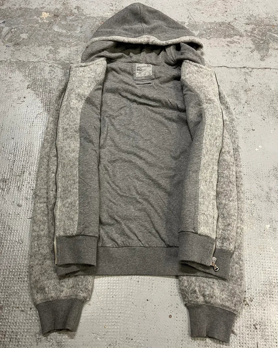 AW2011 Dolce & Gabbana Grey Wool Zip-up Hoodie - Image 8