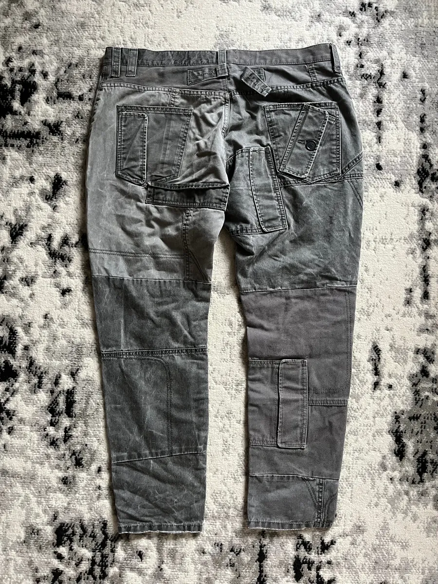 AW2011 Dolce & Gabbana Neutral Grey Multiple Pocket Cargo Pants - Image 4