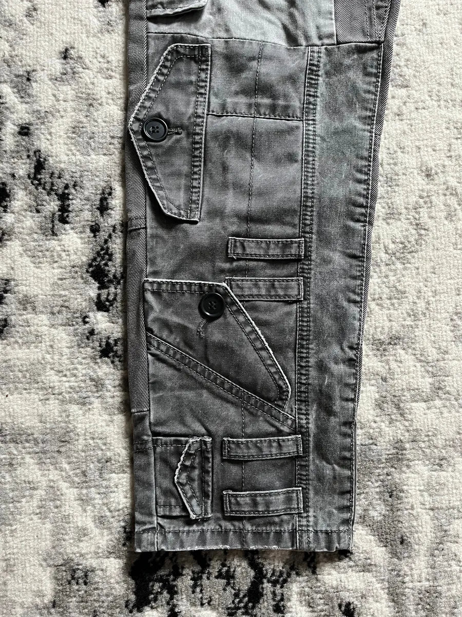 AW2011 Dolce & Gabbana Neutral Grey Multiple Pocket Cargo Pants - Image 6
