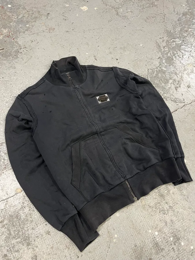 AW2011 Dolce & Gabbana Obscure Distressed Zip-up Sweater - Image 2