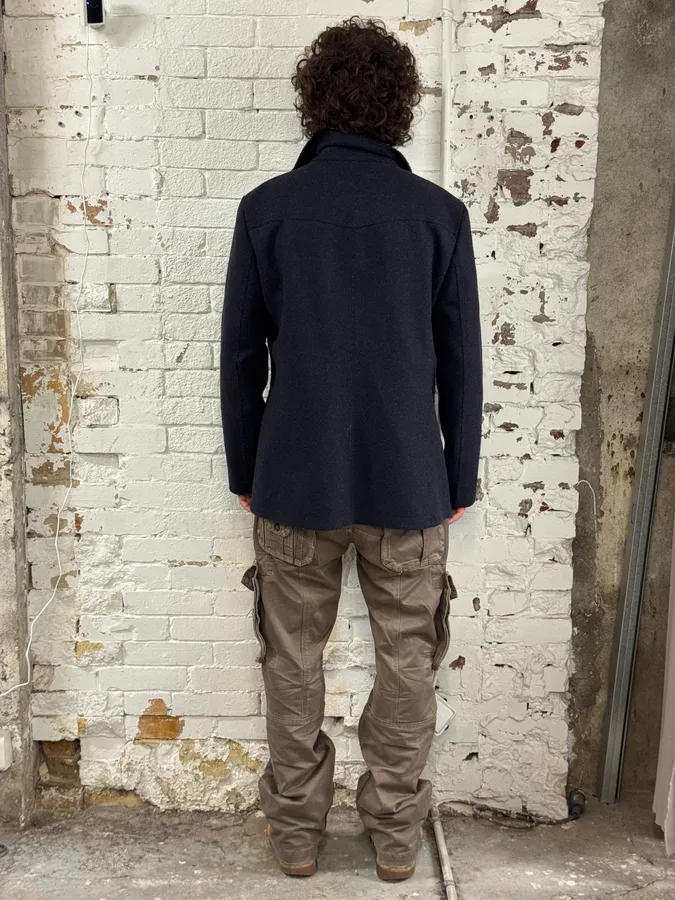 AW2011 Emporio Armani Wool Navy Caban Jacket - Image 3