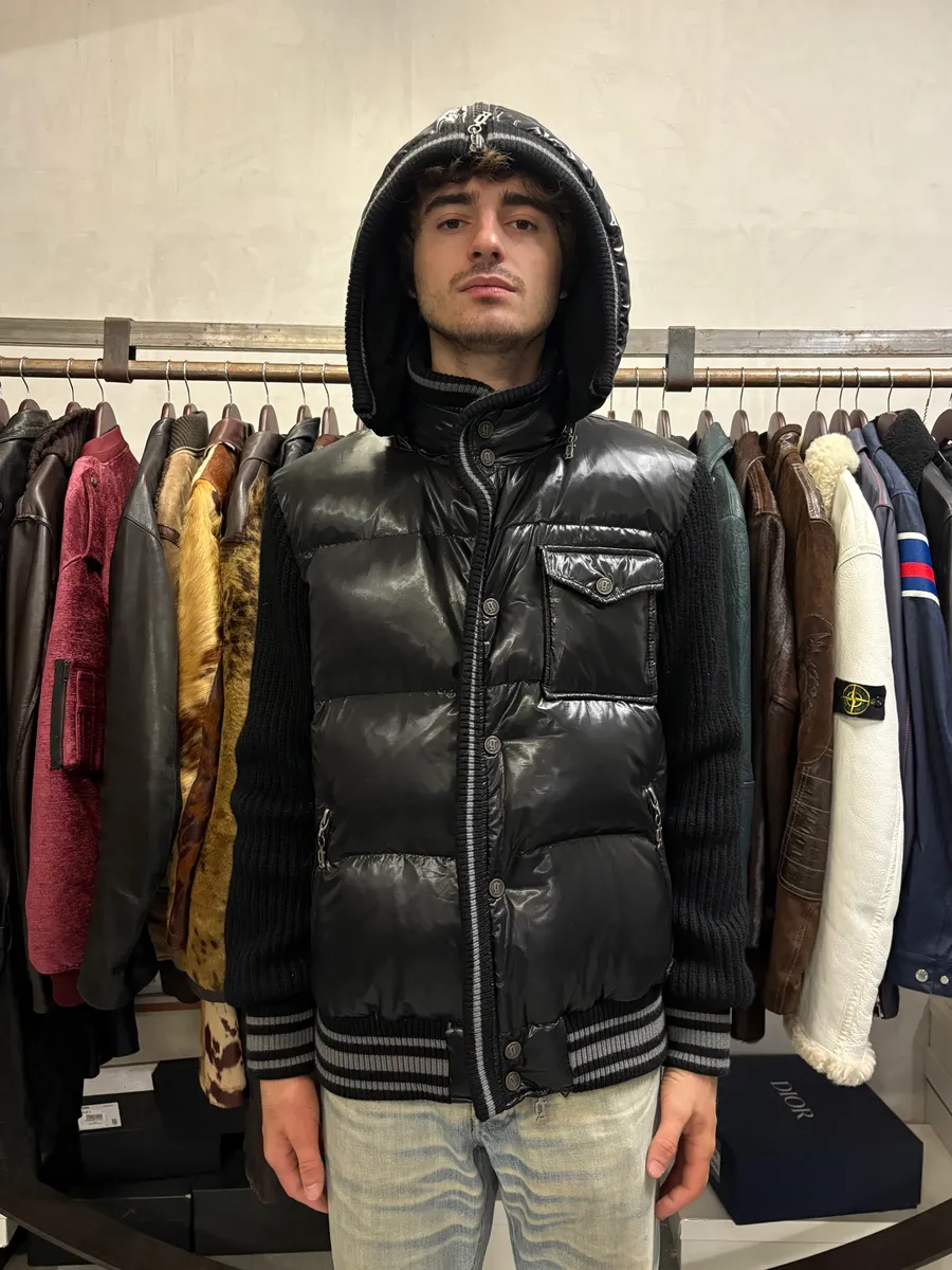 AW2011 Galliano Black Puffer Hooded Jacket - Image 2