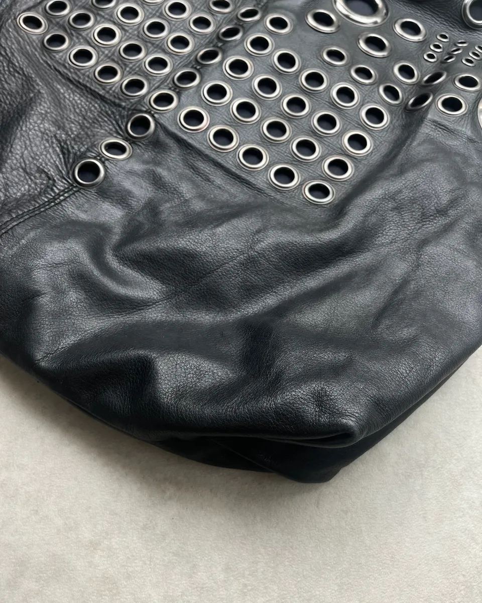 AW2011 Givenchy Black Leather Perfored Handle Bag by Riccardo Tisci - Image 6