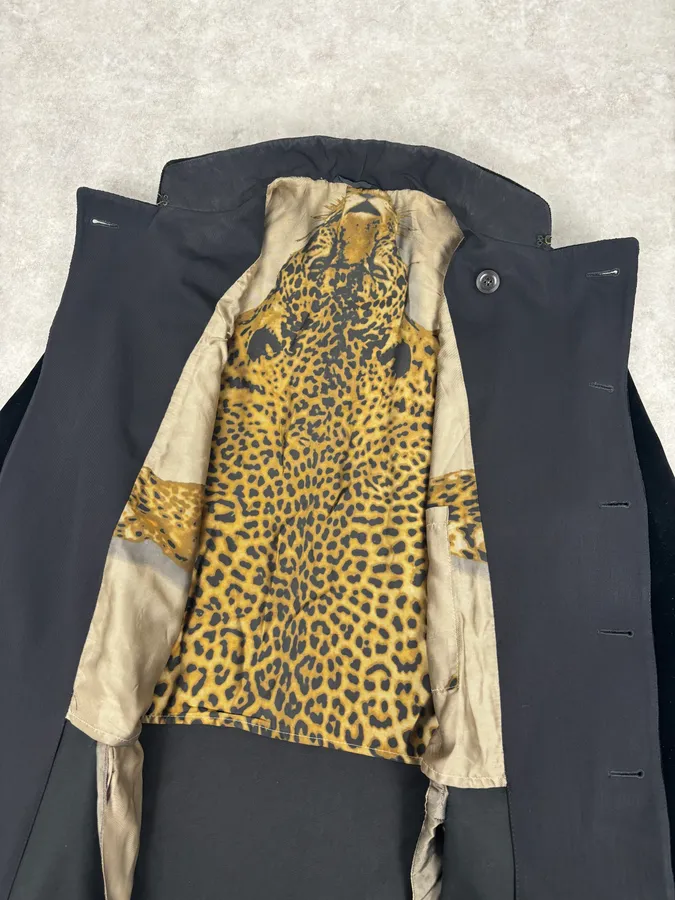AW2011 Jean Paul Gaultier Black Velvet Double-Breasted Coat - Image 8