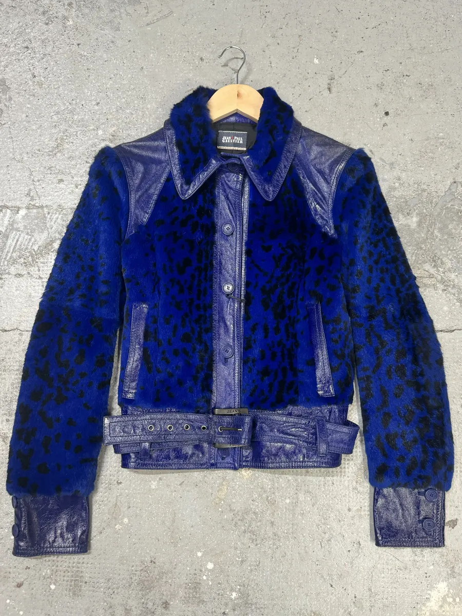 AW2011 Jean Paul Gaultier Blue Fur Rabbit Jacket