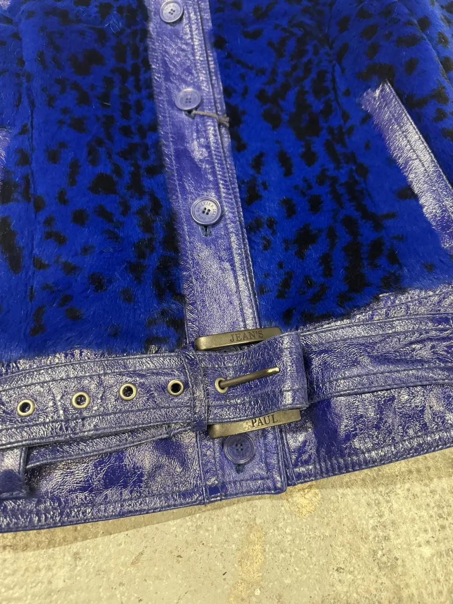 AW2011 Jean Paul Gaultier Blue Fur Rabbit Jacket - Image 8