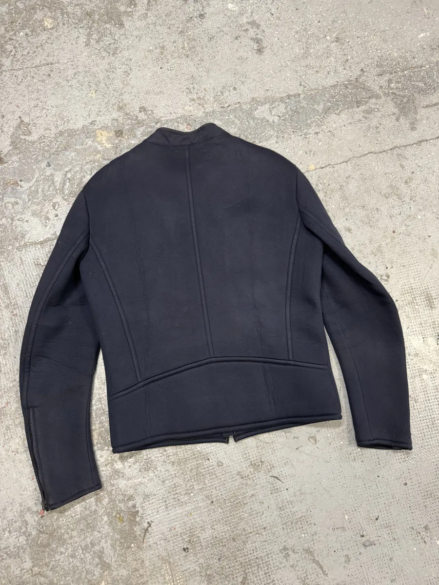 AW2011 Maison Margiela Navy Neoprene 5 Zips Jacket - Image 5