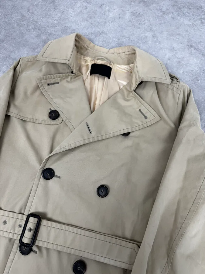 AW2011 Prada Beige Buttoned Classy Trench Coat - Image 5