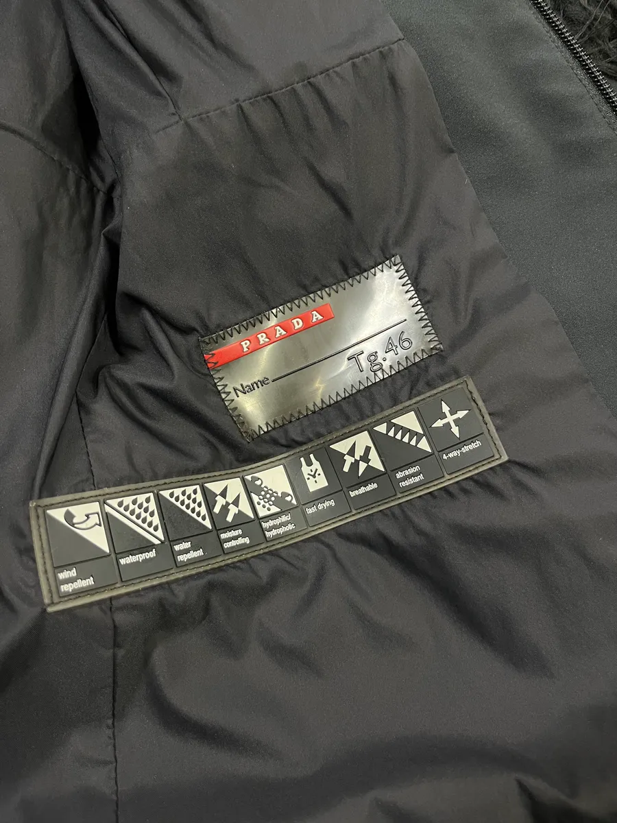 AW2011 Prada Faux Fur Hybrid Technical Black Jacket - Image 10