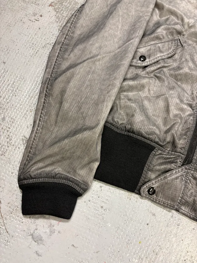 AW2011 Ralph Lauren Grey Cargo Pocket Sample Bomber Jacket - Image 8