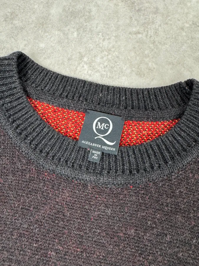 AW2012 Alexander Mcqueen Black & Red UK Flag Destructured Sweater - Image 7