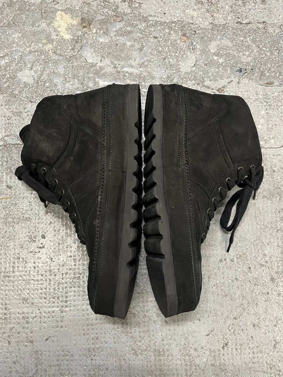 AW2012 Ann Demeulemeester Black Gert Ombre High Sneakers - Image 4