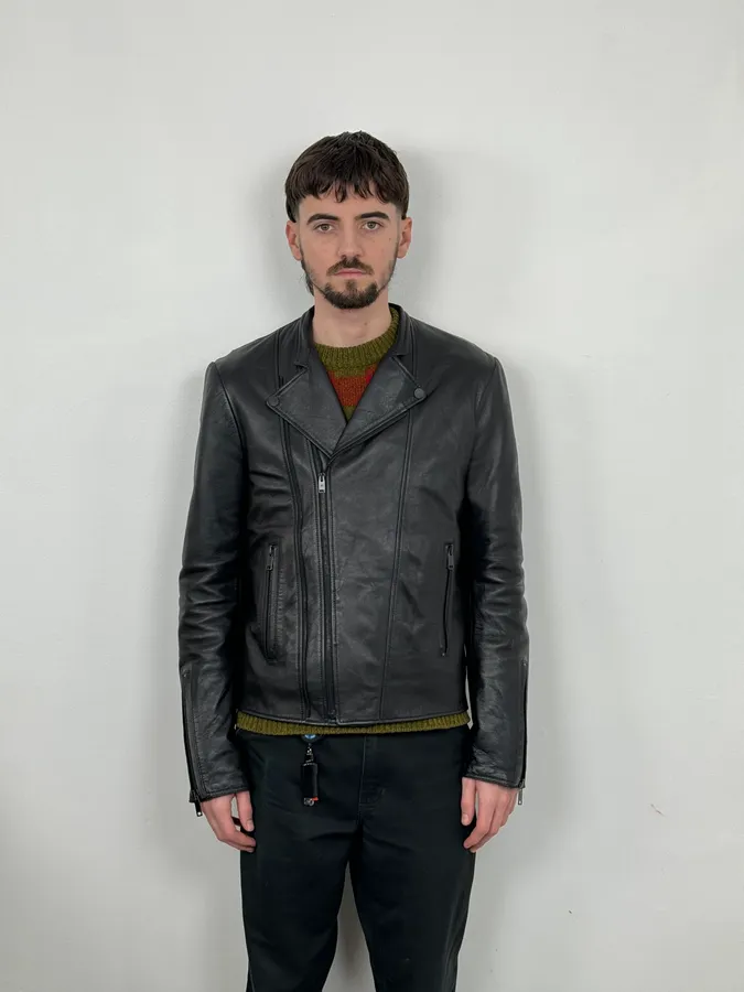 AW2012 Balenciaga Perfecto Pure Black Leather Jacket - Image 2