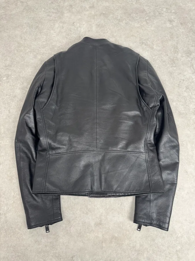AW2012 Balenciaga Perfecto Pure Black Leather Jacket - Image 7