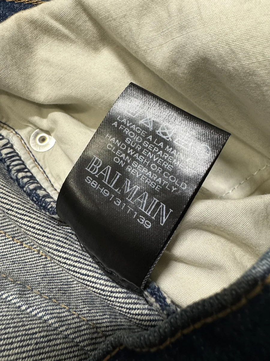 AW2012 Balmain Avant-Garde Blue Slim Denim Jeans - Image 8