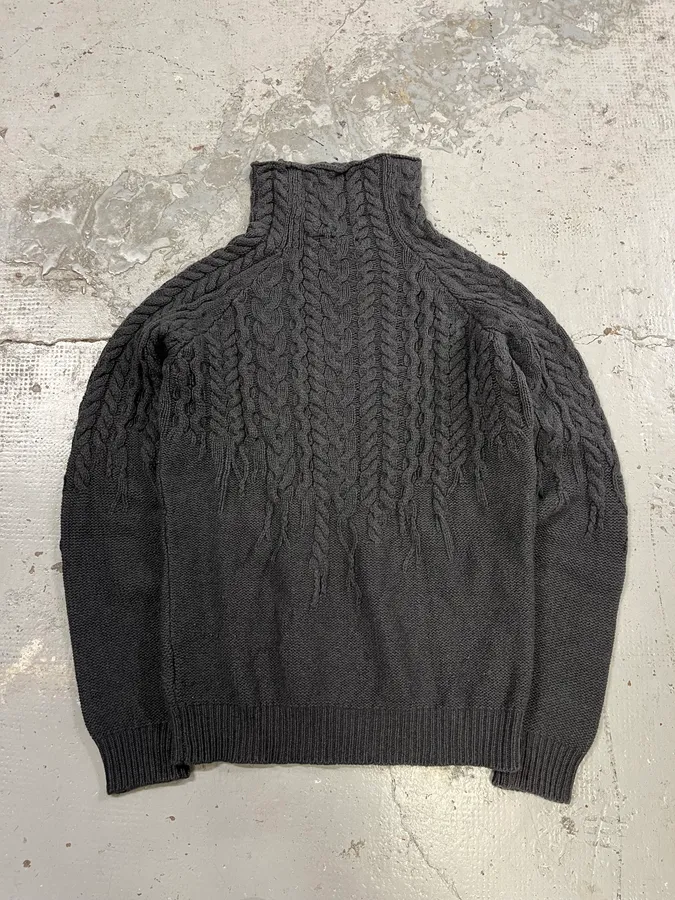 AW2012 Cavalli Ropes Grey Wool Turtleneck - Image 3