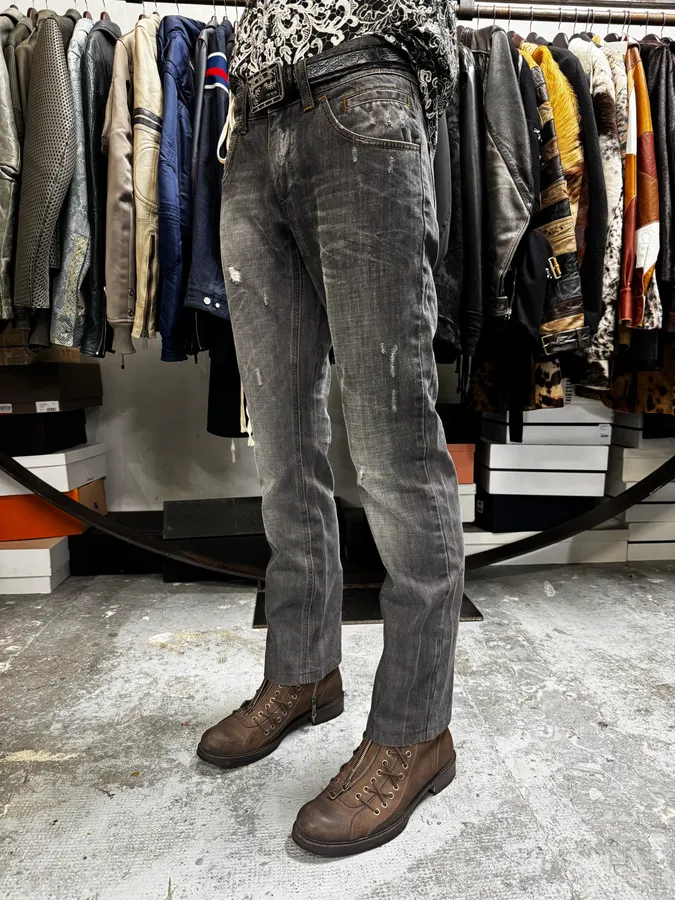 AW2012 Dolce & Gabbana Grey Denim Jeans - Image 4