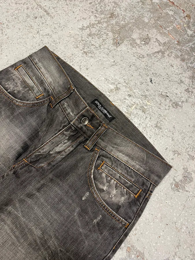 AW2012 Dolce & Gabbana Grey Denim Jeans - Image 5