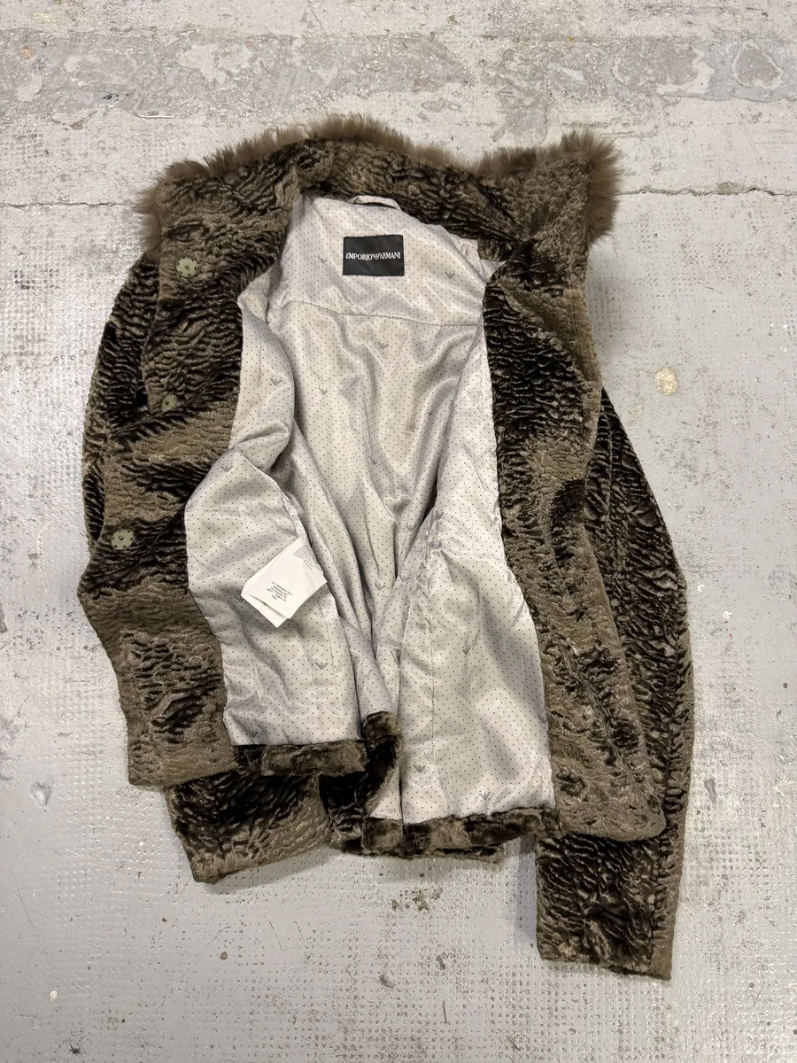 AW2012 Emporio Armani Beige Fur Collar Jacket - Image 5