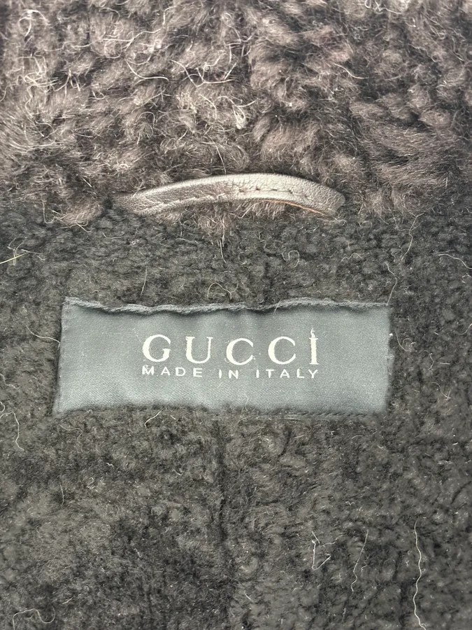 AW2012 Gucci Brown Shearling Leather Jacket by Frida Giannini - Image 12
