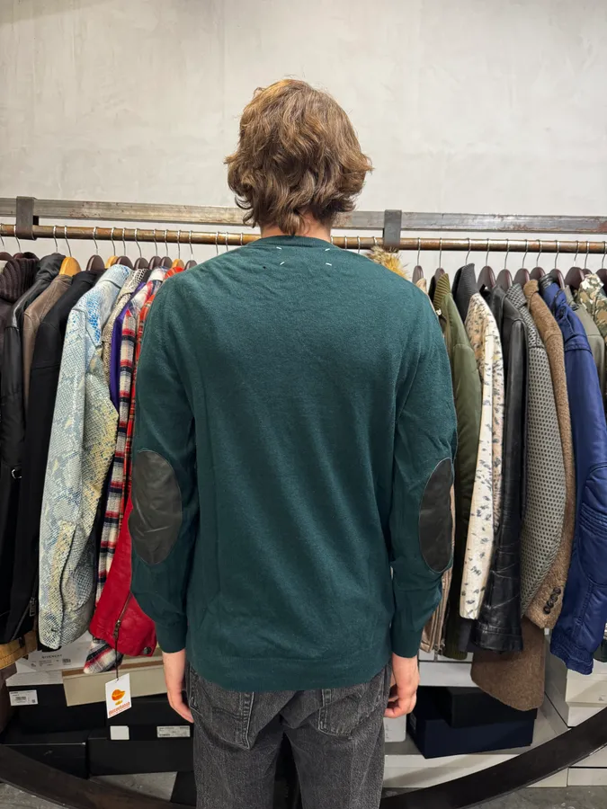 AW2012 Maison Margiela Forest Green Signature Sweater - Image 3