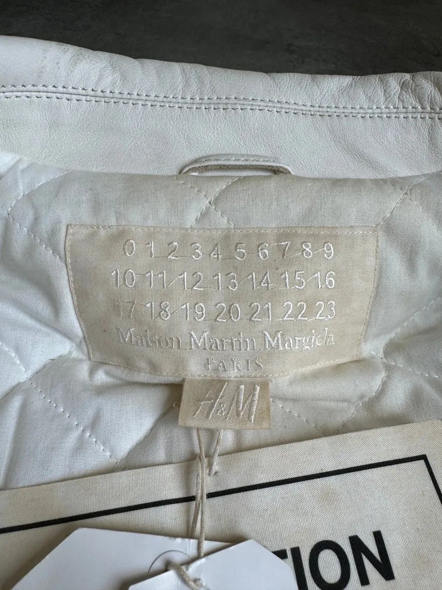 AW2012 Maison Margiela H&M White Leather Shirt Jacket - Image 6