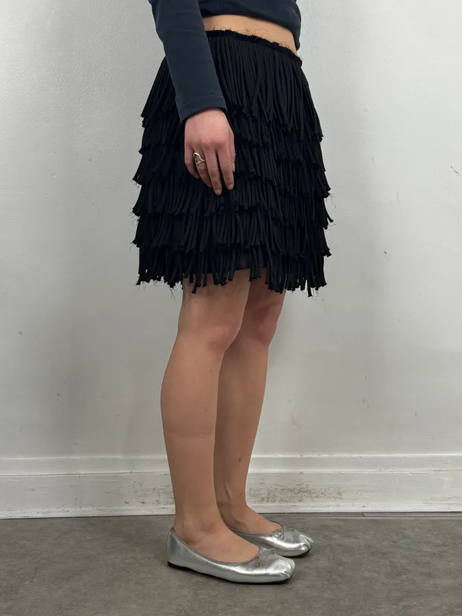 AW2012 Pierre Balmain Black Fringe Skirt - Image 3