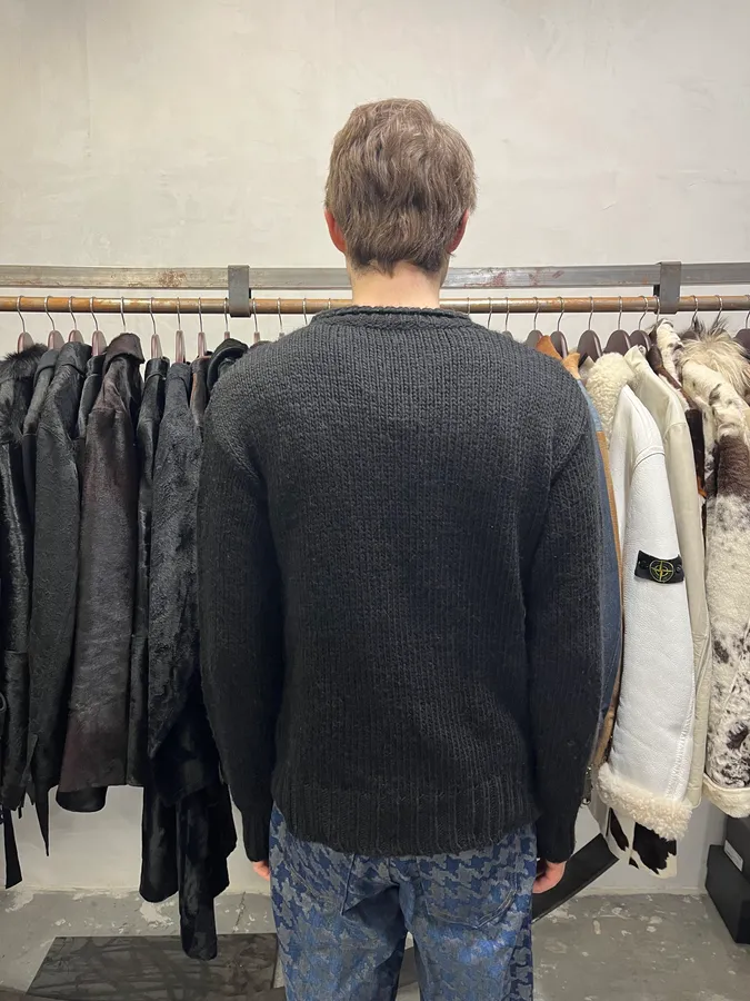 AW2012 Pierre Balmain Black Wool Mohair Alpaga Sweater - Image 3