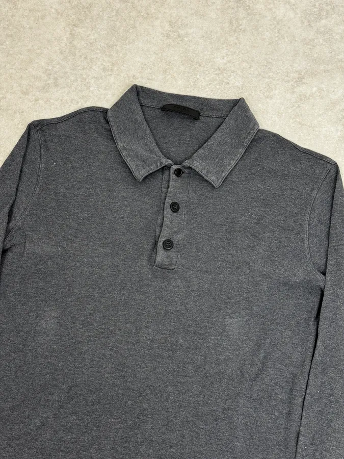 AW2012 Prada Grey Polo Longsleeves - Image 5