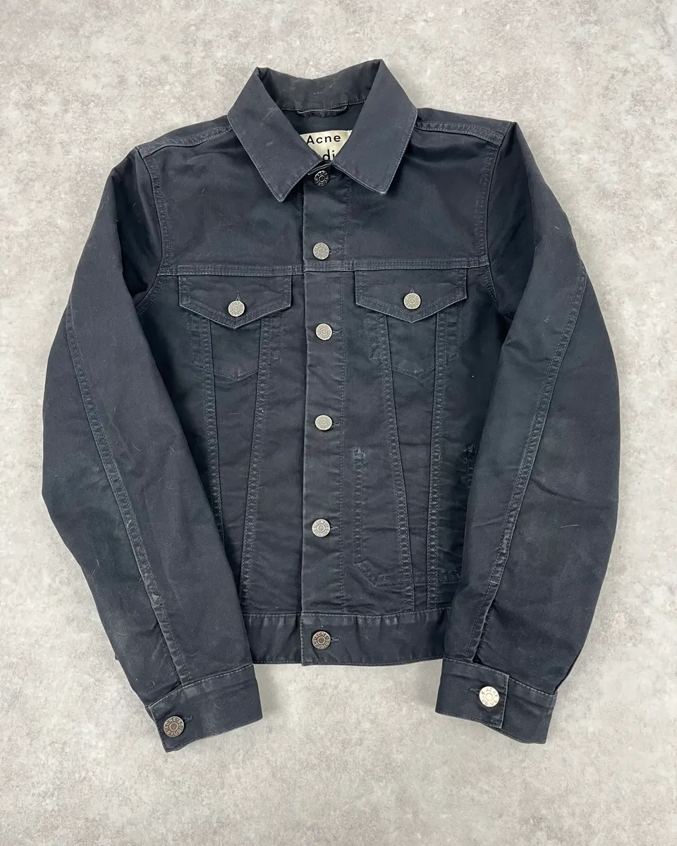 AW2013 Acne Studios Black Obscure Denim Trucker Jacket