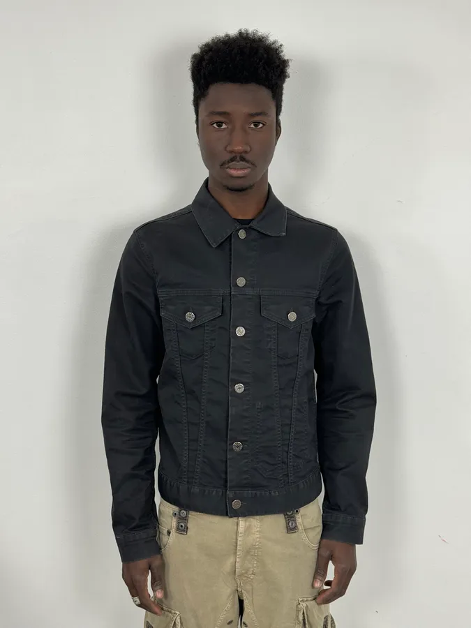 AW2013 Acne Studios Black Obscure Denim Trucker Jacket - Image 2