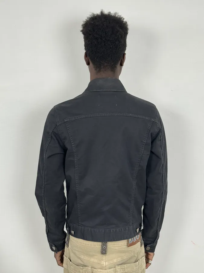 AW2013 Acne Studios Black Obscure Denim Trucker Jacket - Image 3