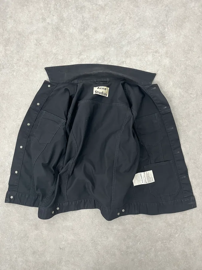 AW2013 Acne Studios Black Obscure Denim Trucker Jacket - Image 8