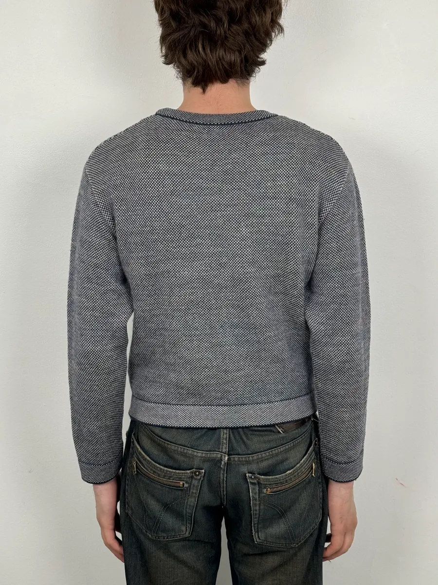 AW2013 Balenciaga Grey & Navy Sweater - Image 3